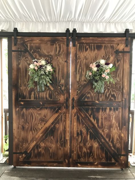 Barn Door Wedding, Cowboy Themed Birthday Party, Ceremony Entrance, Wedding Doors, Wood Barn Door, Making Decisions, Wedding Entrance, August Wedding, Wedding 2025