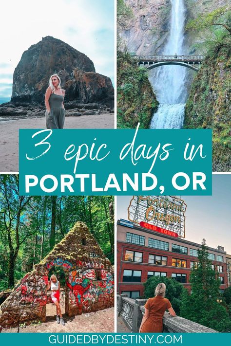 Planning a perfect 3-days in Portland, Oregon? Discover the best things to do in Portland Oregon, from exploring Washington Park to chasing waterfalls at Multnomah Falls. Indulge in the vibrant food scene, with recommendations for top Portland Oregon restaurants. Don't miss a visit to Cannon Beach and its iconic Haystack Rock. Get inspired by our detailed Portland Oregon itinerary for an unforgettable weekend in Portland. Free Things To Do In Portland Oregon, Portland Waterfalls, Oregon Itinerary, Oregon Restaurants, Things To Do In Portland, Vibrant Food, Portland Japanese Garden, Visit Oregon, Haystack Rock