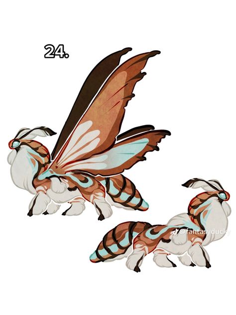 Atlas Moth, Creature Fantasy, Aesthetic Poses, Character Drawings, Images Kawaii, Creature Artwork, Mythical Animal, Cute Fantasy Creatures, Monster Concept Art