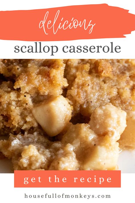 Scallop Casserole Baked, Scallop Casserole With Ritz Crackers, Sea Scallop Recipes Baked, Recipes For Bay Scallops, Shrimp And Scallop Casserole Recipes, Bay Scallops Sauteed, Scallop Pieces Recipes, Bay Scallop Recipes Baked, Baked Bay Scallop Recipes