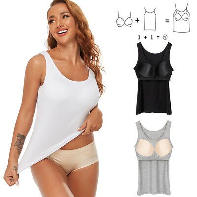 Top Seller for Women Comfort Tank Top Stretch Wide Strap Camisole with Built In Bra Underwear, Women Tops Inspiration For Women, Camisole Set, Tank Top Bras, Shopping Ideas, Cotton Tank Top, Top Seller, Padded Bras, Gardening Ideas, Women Tops