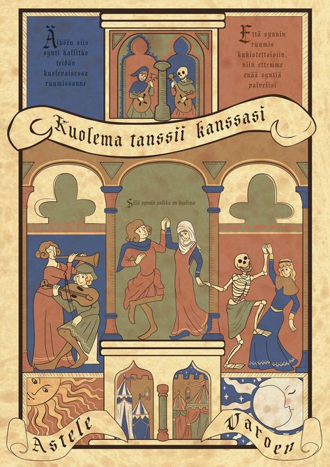 Medieval Comic Art, Medieval Poster Graphic Design, Medieval Website Design, Medieval Poster Design, Medieval Design Graphic, Medieval Style Art, Medieval Art Style, The Middle Ages Aesthetic, Medieval Branding