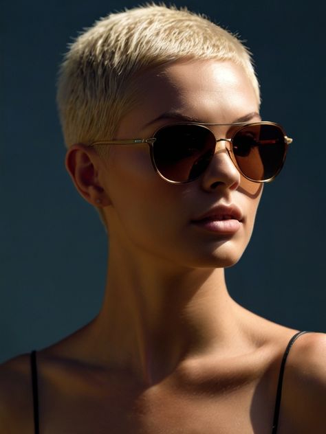 Coiffed Hair, Shaved Pixie Cut, Very Short Pixie Cuts, Buzz Cut Women, Shaved Pixie, Short Textured Hair, Crop Hair, Really Short Hair, Short Sassy Hair