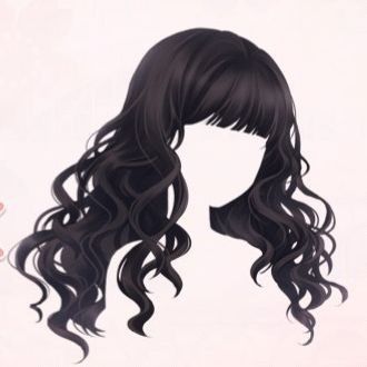 Wavy Black Hair, Hairstyle Drawing, Layered Haircuts For Women, Black Wavy Hair, Hair Falls, Fashion Anime, How To Cut Bangs, Hair Sketch, Hair Png