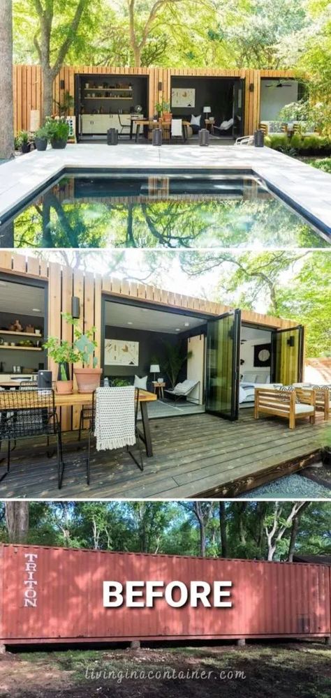 The Most 15 Luxury Tiny Container Homes: Explore The Best Projects! - Living in a Container Tiny Container House, Shipping Container Home Designs, Storage Container Homes, Container Cabin, Shipping Container House Plans, Building A Container Home, Container House Plans, Casa Container, Shipping Container House