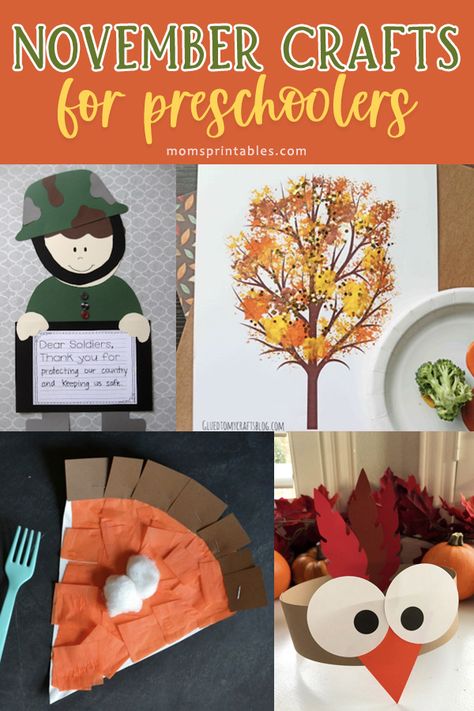 November Crafts for Preschoolers Thanksgiving Crafts For Preschoolers Easy, November Crafts For Daycare, Thanksgiving Crafts 2 Yo, November Art For Preschoolers, Easy November Crafts For Preschool, November Activities For Preschoolers, Preschool Giving Thanks Activities, November Art Activities For Preschoolers, November Topics For Preschool