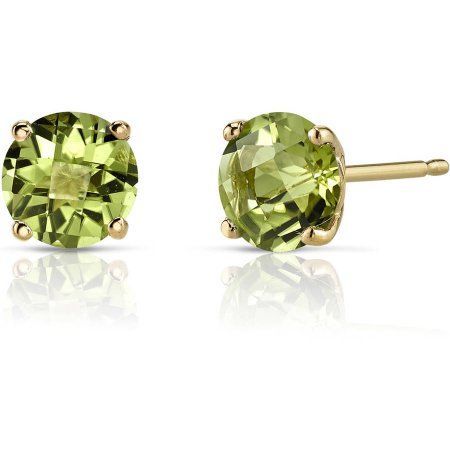 Peridot Earrings Studs, Shine Jewelry, Peridot Earrings, Hot Jewelry, Jade Earrings, Earrings Round, Solitaire Studs, Peridot Gemstone, Earrings Studs