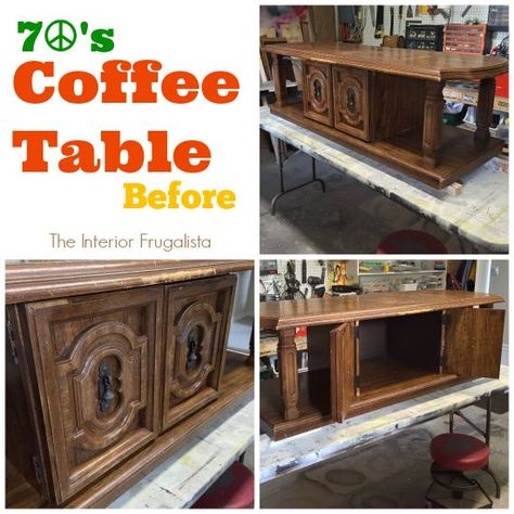 The Interior Frugalista: From 70's Coffee Table To Upholstered Bench Upcycling, 70s Coffee Table, Coffee Table Redo, Old End Tables, Diy Furniture Chair, End Table Makeover, 70s Furniture, Coffee Table Makeover, Old Coffee Tables