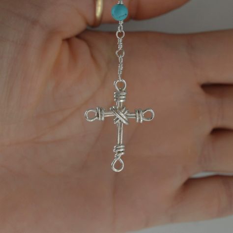 Wire Cross Earrings, Diy Cross Jewelry, Cross Wire Jewelry, Wire Wrap Cross, Diy Wire Cross, Wire Crosses Diy, Diy Cross Necklace, Cross Jewelry Diy, Wire Cross Pendant