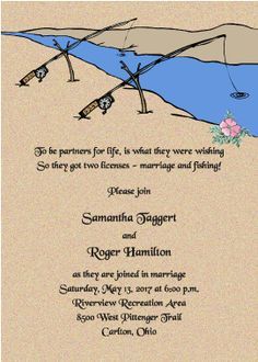 Fishing Themed Wedding Invitations | Fishing Themed Wedding Invitations | b3094 partners for life 7 x 5 ... Fishing Wedding Announcement, Fishing Themed Wedding Invitations, Fishing Wedding Ideas Decorations, Fishing Wedding Invitations, Fishing Wedding Theme Ideas, Wedding Fishing Theme, Fishing Wedding Theme, Fishing Wedding Ideas, Fishing Theme Wedding