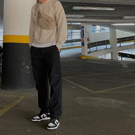 Men Nike Dunk Low Outfit, Outfits With Panda Dunks Men, Dunks Panda Outfit, Cute Sunday Outfits Casual, Nike Shoes Men Outfit, Sunday Outfit Casual Spring, Nike Dunk Panda Outfit, Panda Dunks Outfit Mens, Dunk Panda Outfit