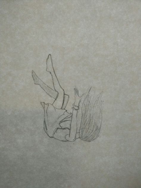 Somebody Falling Drawing, Drawing Of Someone Falling, Being Left Behind Art, Angle Falling Drawing, Burnt Out Drawing, Women Falling Drawing, Falling In Love Sketches, Person Falling Sketch, Falling People Drawing