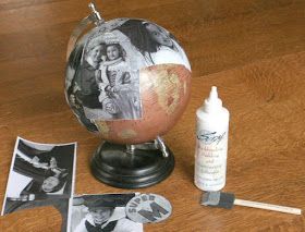 Diy Picture Presents, Crafts With Maps Diy Projects, Diy Globe Projects, Boyfriend Present Ideas, Diy Globe, Globe Picture, Globe Diy, Globe Earth, Globe Gift