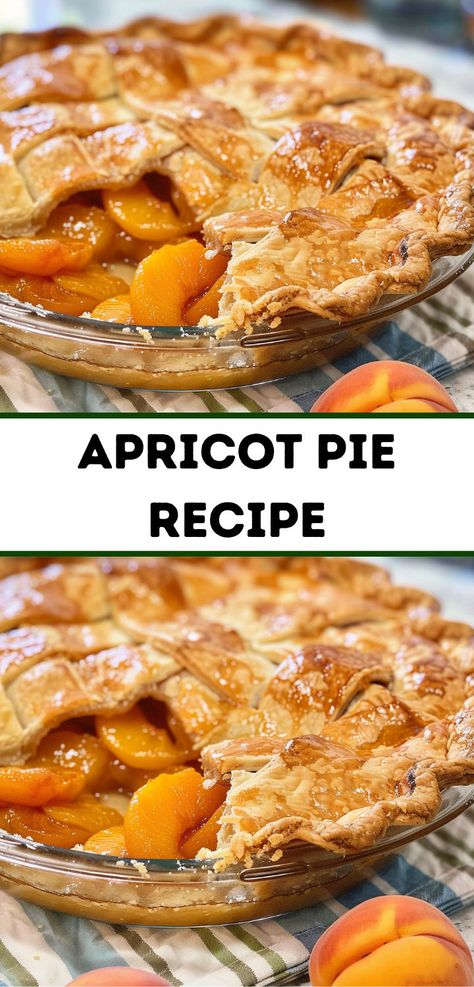 Looking for apricot recipes? Try this Apricot Pie Recipe! It's a delicious addition to your pie recipes collection, perfect for pie baking and dessert ideas. Apricot Pie Recipe, Apricot Filling, Apricot Dessert, Apricot Pie, Fresh Apricots, Pie Ideas, Unique Pies, Apricot Recipes, Pie Baking