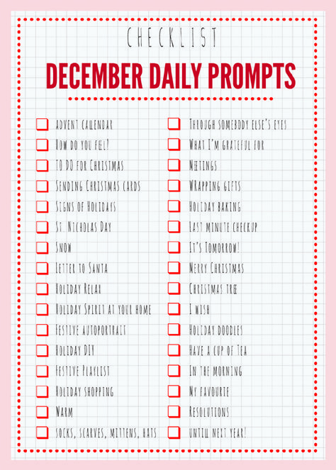 Free December Daily Prompts – Scrap Booking Daily Scrapbook, December Daily Ideas Inspiration, December Projects, Journal Accessories, Daily Prompts, Daily Ideas, Photo Prompts, Calendar 2019, Daily Checklist