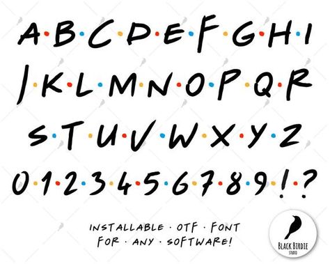 Decal Svg, Friends Svg, Writing Fonts, Hand Lettering Fonts, Friends Font, Hand Lettering Alphabet, Lettering Alphabet Fonts, The Font, Bullet Journal School