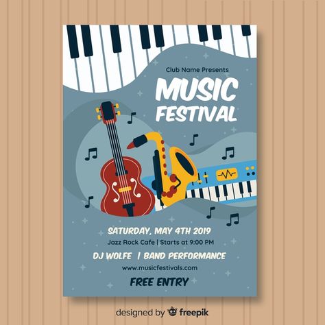 Music Festival Poster Illustration, Poster Festival Music, Music Festival Poster Design Inspiration, Music Festival Poster Design, Event Social Media, Poster Business, Event Poster Template, Gambar One Direction, Rock & Roll