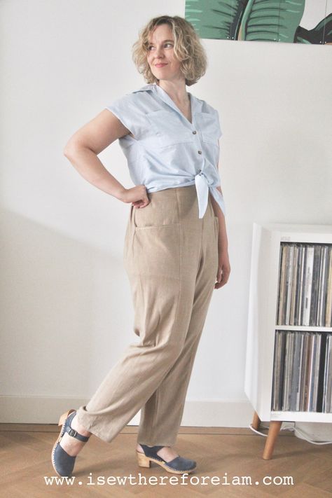 Pietra Pants, Blackbird, Striped Linen, Pure Linen, Blog Photo, Sewing Techniques, Top Stitching, The View, Black Bird