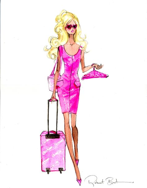 Moschino Barbie  illustration by Robert Best Moschino Barbie, Barbie Illustration, Robert Best, Vintage Fashion Sketches, 2023 Barbie, Barbie Fashion Sketches, Barbie Drawing, Barbie Images, Im A Barbie Girl