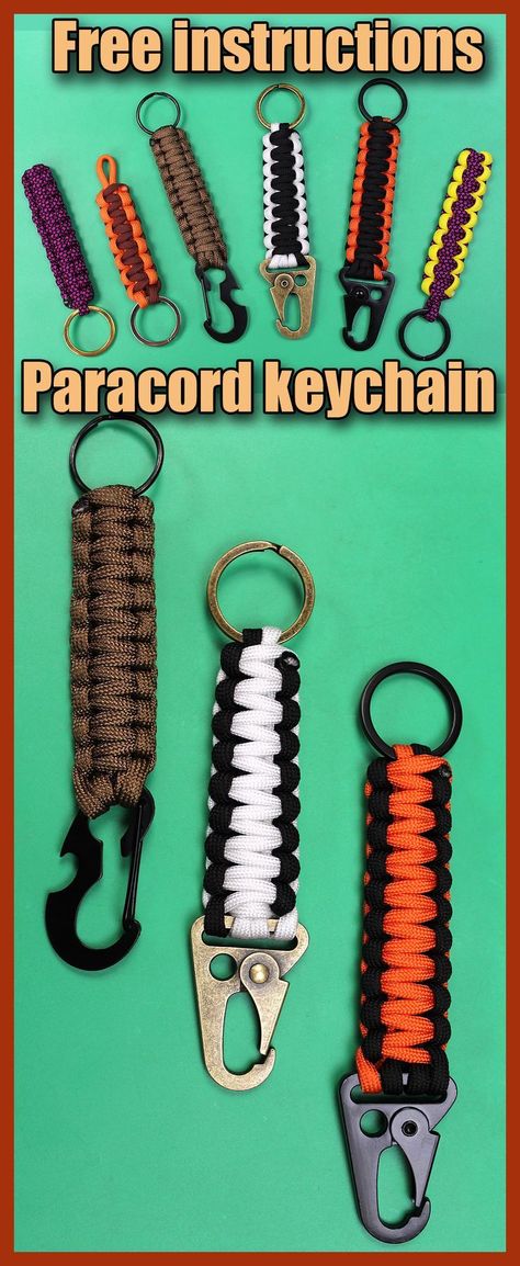 How to make paracord keychain with two colors. 3 Easy Paracord keychain Instructions. Cobra Stitch. 🔗 #EDCKnifeBeads #KnifeAccessories #EverydayCarry #EDC #GearCustomization #TacticalBeads #ParacordBeads #HandcraftedBeads #ArtisanBeads #KnifeCollecting #KnifeEnthusiast #GearUpgrade #UniqueBeads #FunctionalArt Easy Paracord Keychain, Paracord Keychain Instructions, Keychain Ideas Diy, Parachute Cord Crafts, Paracord Bracelet Instructions, Backpack Charms, Paracord Projects Diy, Paracord Accessories, Paracord Bracelet Patterns