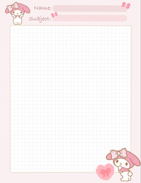 Organisation, Notebook Paper Template, Notes Templates, Hello Kitty Colouring Pages, Samsung Notes, Ipad Essentials, Cute Scrapbooks, Writing Paper Printable Stationery, Note Pad Design