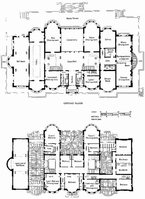 1800s House Plans, Palace Floor Plan, Old English Manor, Manor House Plans, Manor Floor Plan, Mansion Plans, Kensington House, Castle Floor Plan, Victorian Manor