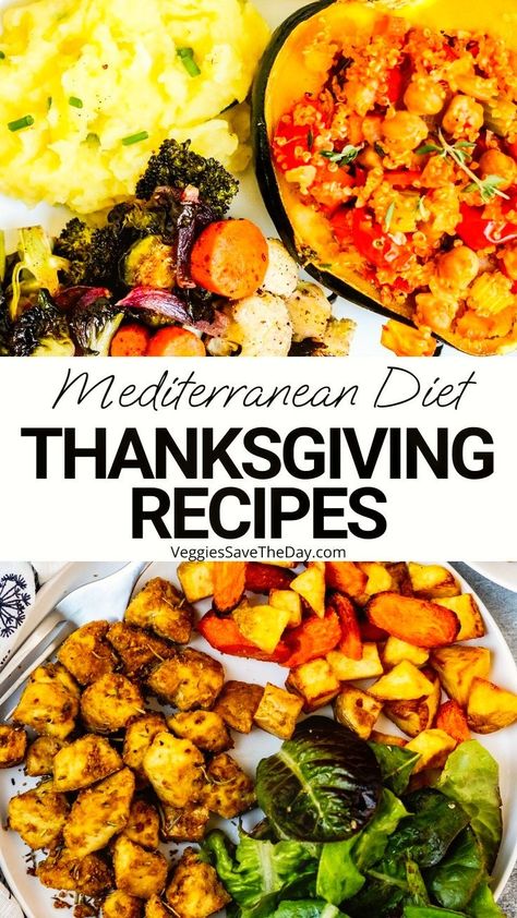 Enjoy your holiday and stay on track with your health goals with these plant based Mediterranean Diet Thanksgiving Recipes. These delicious and colorful dishes will be a hit with all types of eaters. Save this pin and follow for more easy healthy vegan recipes. Mediterranean Recipes Dairy Free, Mediterranean Diet Thanksgiving, Mediterranean Diet Recipes Thanksgiving, Mediterranean Thanksgiving Dinner, Dr Vegan Recipes, Dash Diet Thanksgiving Recipes, Mediterranean Diet Thanksgiving Recipes, Vegan Mediterranean Diet Recipes, Mediterranean Sweet Potato Recipes