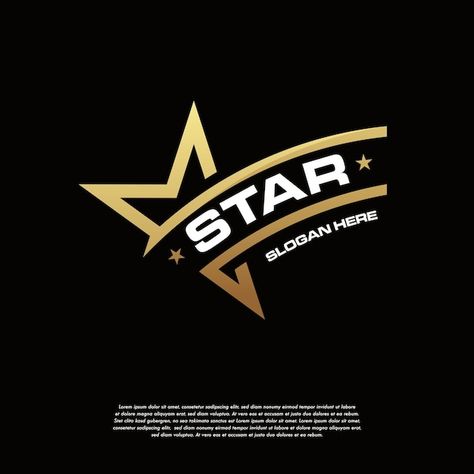 Luxury gold star logo designs template, ... | Premium Vector #Freepik #vector #star-logo #success-logo #creative-logo #idea-logo Twinkle Logo Design, Stars Logo Design Ideas, North Star Logo, Star Logo Design Graphics, Success Logo, Avenue Of Stars, Rs Logo, Idea Logo, Logo Star