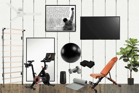 Home Gym Mood Board California Farmhouse Home Gym Mood Board, Home Gym, Mood Board, Gym, Cool Designs, Design Inspiration, Home Decor, Design