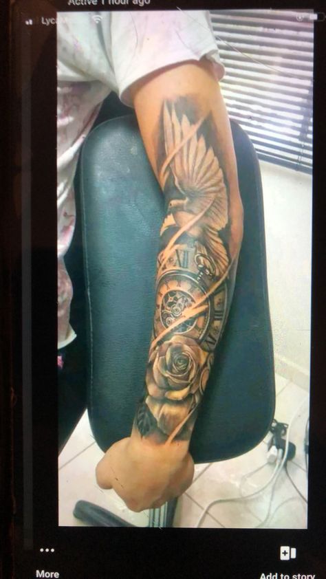 Men’s Forearm Sleeve Tattoo Ideas, Men Tattoo Ideas Sleeve Inspiration, Top Of Arm Tattoo Men, Right Arm Tattoo Men, Tattoo Sleeve Men Half, Outside Arm Tattoo For Men, Tattoo Half Sleeves Men, Best Forearm Tattoo Men Half Sleeves, Arm Sleeve Tattoos Men