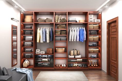 Men’s Wardrobe Design: Closet Design Ideas for Men Men Wardrobe Design Storage, Men’s Wardrobe Design, Gents Wardrobe Internal, Wardrobe Shelves Ideas Storage, Bedroom Cupboard Inside Design, Men Wardrobe Design, Almirah Inside Design, Internal Wardrobe Design, Cupboard Inside Design