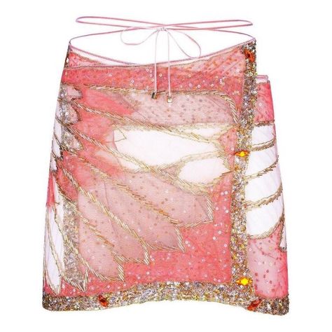 Sequin Wrap Skirt, Cute Pink Skirt, 2000s Mini Skirt, Png Clothes, Looks Party, Stage Outfits, Roberto Cavalli, Wrap Skirt, Skirt Fashion