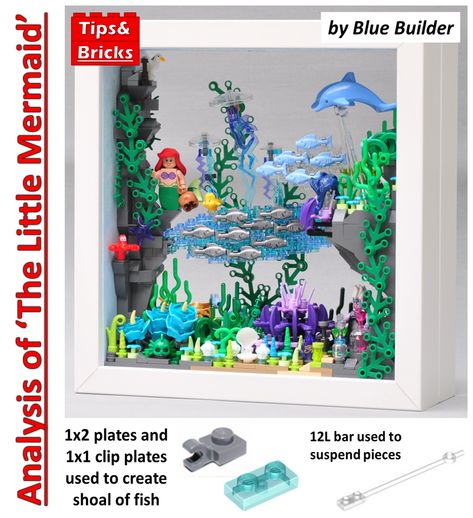 Lego Set Display, Shoal Of Fish, Lego Display, School Of Fish, Underwater Scene, Lego Creative, Lego Room, Lego Projects, Lego Moc