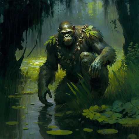 ArtStation - Skunk-ape Skunk Ape, Marvel Concept Art, Bigfoot Art, Gorillas Art, Scifi Fantasy Art, Monkey Art, Creature Artwork, Cool Monsters, Fantasy Beasts