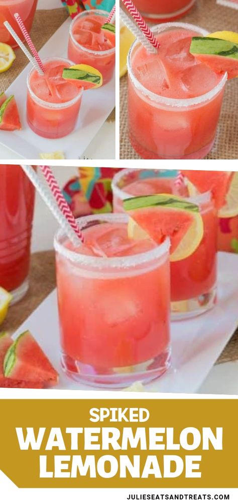 Watermelon Vodka Drinks Easy, Watermelon Drinks With Alcohol Vodka, Booze Snacks, Watermelon Vodka Recipes, Watermelon Mixed Drinks, Lemonade And Vodka, Watermelon Alcoholic Drinks, Watermelon Vodka Drinks, Mom Drinks