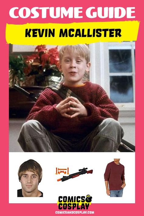 Kevin McCallister Costume Guide | DIY Home Alone Cosplay Kevin Mcallister Costume, Kevin Home Alone Costume, Kevin Mccallister Costume, Home Alone Costume, Kevin Costume, Kevin Home Alone, Kevin Mcallister, Classic Holiday Movies, Kevin Mccallister