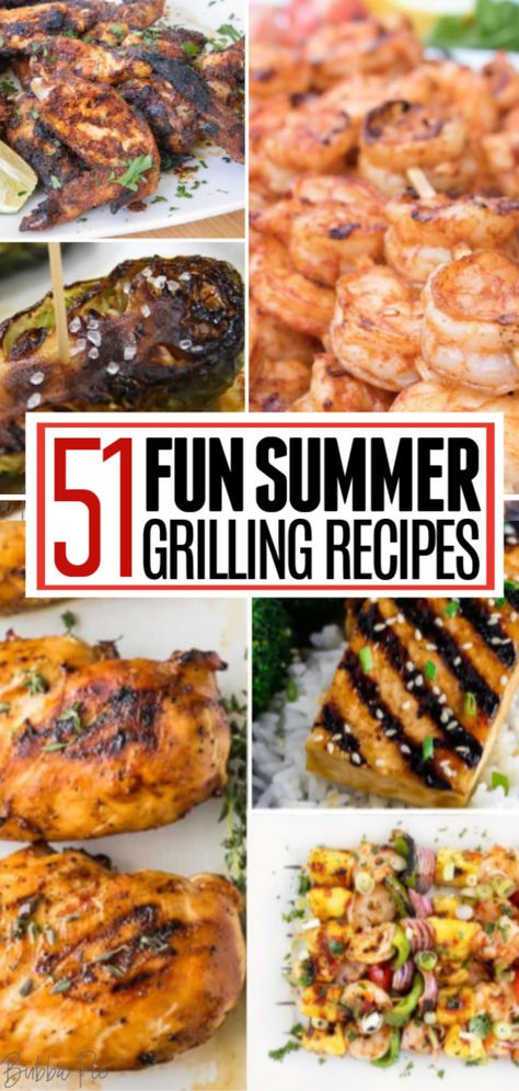 Summer Grill Recipes, Gas Grill Recipes, Best Grill Recipes, Summer Dinner Recipes Grill, Grilled Dinner Recipes, Summer Grill, Grilled Vegetable Recipes, Shrimp Kabobs, Dijon Chicken