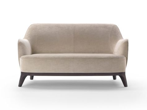 Small sofa LYSANDRE | Small sofa by Mood by Flexform Short Sofa, Small Sofa Designs, Flexform Sofa, Sofa Fabric Upholstery, Furniture Classic, Waiting Area, Daybed Sofa, Ottoman Sofa, Small Sofa