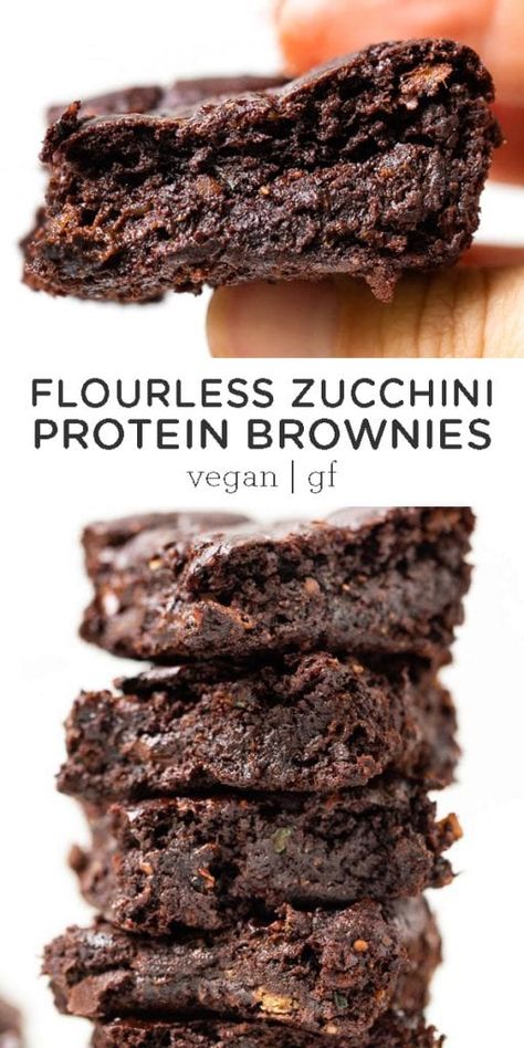 Zucchini Protein, Gluten Free Brownies Recipe, Zucchini Chocolate, Banana And Chocolate, Zucchini Brownies, Protein Brownies, Simply Quinoa, Healthy Brownies, Protein Desserts