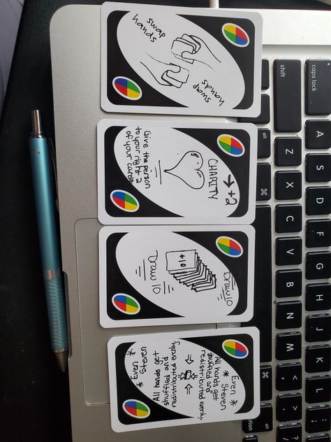 These are my ideas for custom cards. Uno Diy Cards, Blank Uno Cards Ideas, Custom Uno Cards Ideas, Uno Rules Idea, Uno Blank Wild Card Ideas, Uno Wild Card Ideas, Uno Customizable Cards Ideas, Uno Cards Drawing, Uno Card Ideas