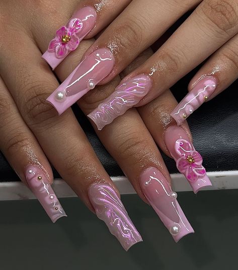 Pink Acrylic Nail Designs, Short Stiletto Nails, Short Stiletto, Florida Nails, Pink Pink Pink, Acrylic Toes, Colored Acrylic Nails, Girly Acrylic Nails, French Acrylic Nails