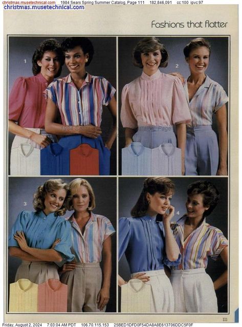 1984 Sears Spring Summer Catalog, Page 111 - Catalogs & Wishbooks 80s Catalog, 1984 Fashion, Retro Fashion 80s, Vintage Dress Outfit, 80s Inspired Outfits, 1980s Fashion Trends, 1980 Fashion, 1980’s Fashion, Vintage Kids Clothes