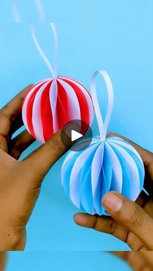 29K views · 250 reactions | Wow! So Beautiful Paper Christmas Ball Making🎄Hanmade Christmas Ornaments #shorts #reelsvideo #christmas #ChristmasDecor #diy #crafts | Creative Art & Craft Ideas Paper Christmas Balls, Origami Christmas Ornament, Art Craft Ideas, Paper Lanterns Diy, Origami Ball, Christmas Origami, Paper Christmas, Beautiful Paper, Christmas Ball