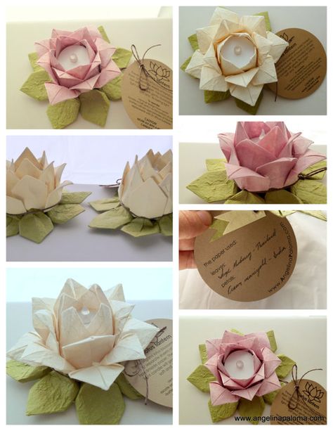 1 origami lotus valentine gift boxed pink petals by angelinapaloma, $13.00 Origami Lotus, Origami Architecture, Origami Wedding, Origami Ball, Valentines Gift Box, Origami Patterns, Instruções Origami, Origami Butterfly, Origami Paper Art