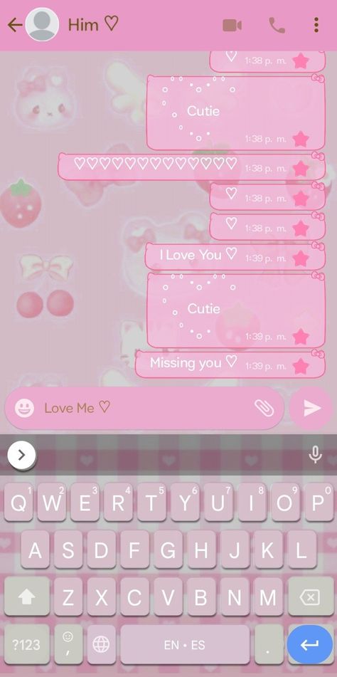 Pink text aesthetic lovesick messages crush WhatsApp Whatsapp Layout, Whatsapp Text, Phone Layouts, Computer Keyboard, Miss You, Self Love, Love You, Layout, Anime