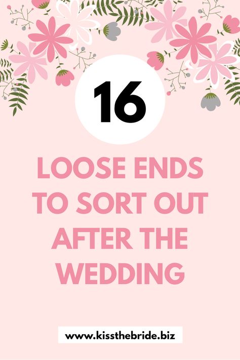 Newlywed To Do List, After Wedding To Do List, Things To Do After Wedding, Post Wedding To Do List, After Wedding Checklist, Youtube Topics, Post Wedding Blues, Diy Wedding Planner, Kiss The Bride