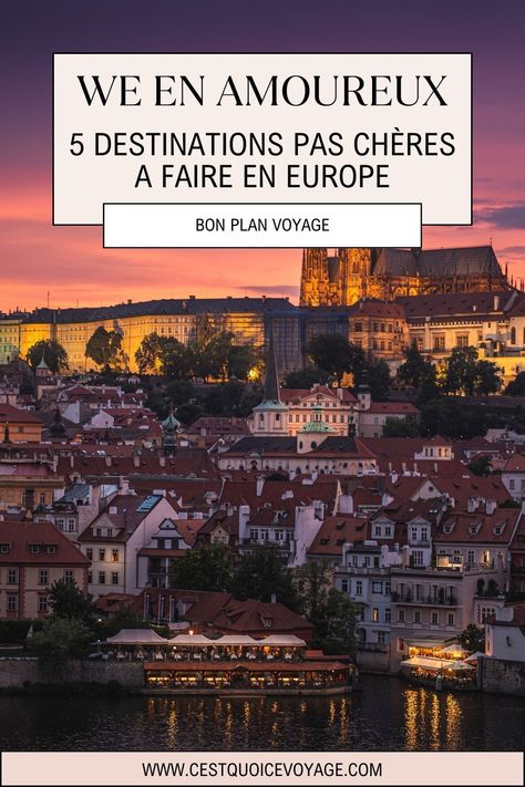 Organisez un week-end romantique en Europe sans vous ruiner ! Voici 5 destinations pas chères pour les amoureux #voyage #europe #couple #saintvalentin #weekend #travel Europe Couple, City Trips Europe, Weekend Travel, Voyage Europe, Destination Voyage, City Trip, City Break, Europe Destinations, Travel Planner