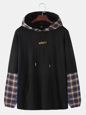 I found this amazing Mens Plaid Patchwork Letter Print Doctor Sleeves Casual Loose Hoodies With Muff Pocket with US$26.99,and 14 days return or refund guarantee protect to us. --Newchic Mode Chanel, Stylish Hoodies, Trendy Hoodies, Tomboy Style Outfits, Tomboy Fashion, Kawaii Clothes, Drawstring Hoodie, Outfit Casual, Teen Fashion Outfits