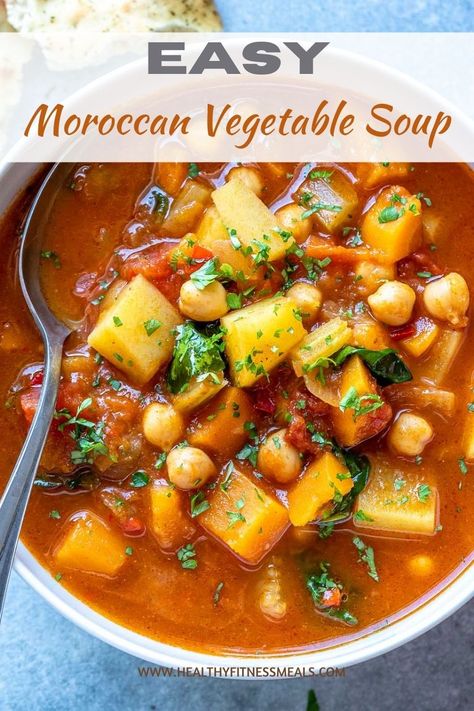 Morrocan Soup Recipes, African Vegetable Soup, Moroccan Vegetable Soup, Moroccan Soup Recipes, Morrocan Stew, Nutritious Soups, Moroccan Vegetable Stew, Moroccan Recipe, Moroccan Soup