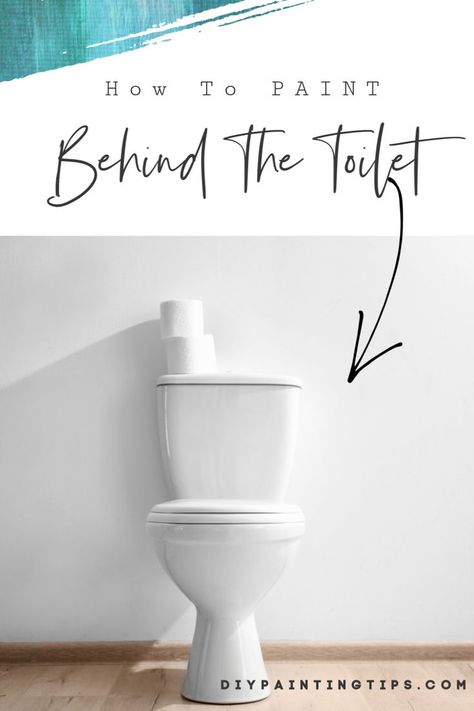 How To Paint Behind A Toilet, Coffered Ceiling Ideas, Painting Bathroom Walls, House Painting Tips, Small Bathroom Paint, Small Toilet Room, House Paint Interior, Bathroom Refresh, Painted Trays